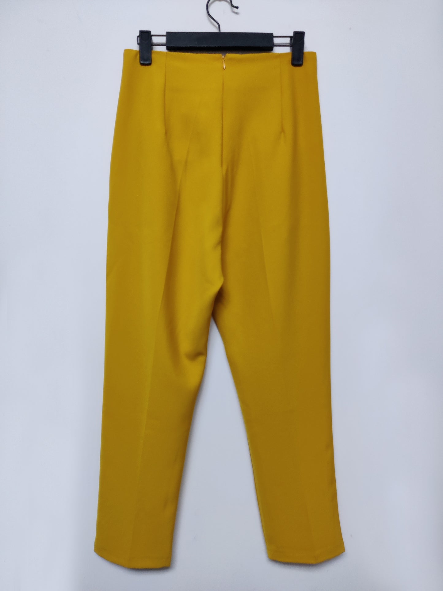 Antmvs Solid High Waist Pans, Elegant Straight Leg Button Pants, Women's Clothing