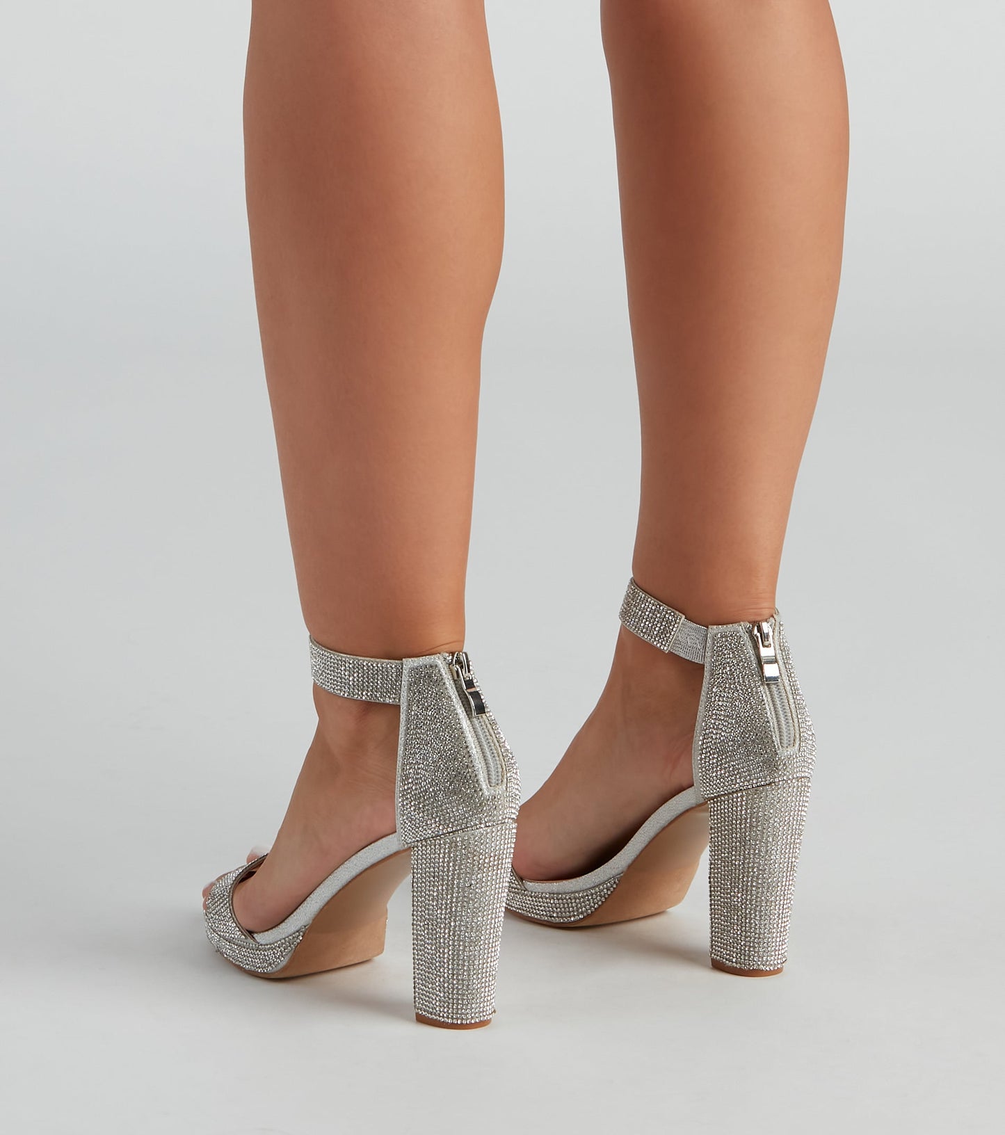 Antmvs Oh My Shine Rhinestone Block Heels