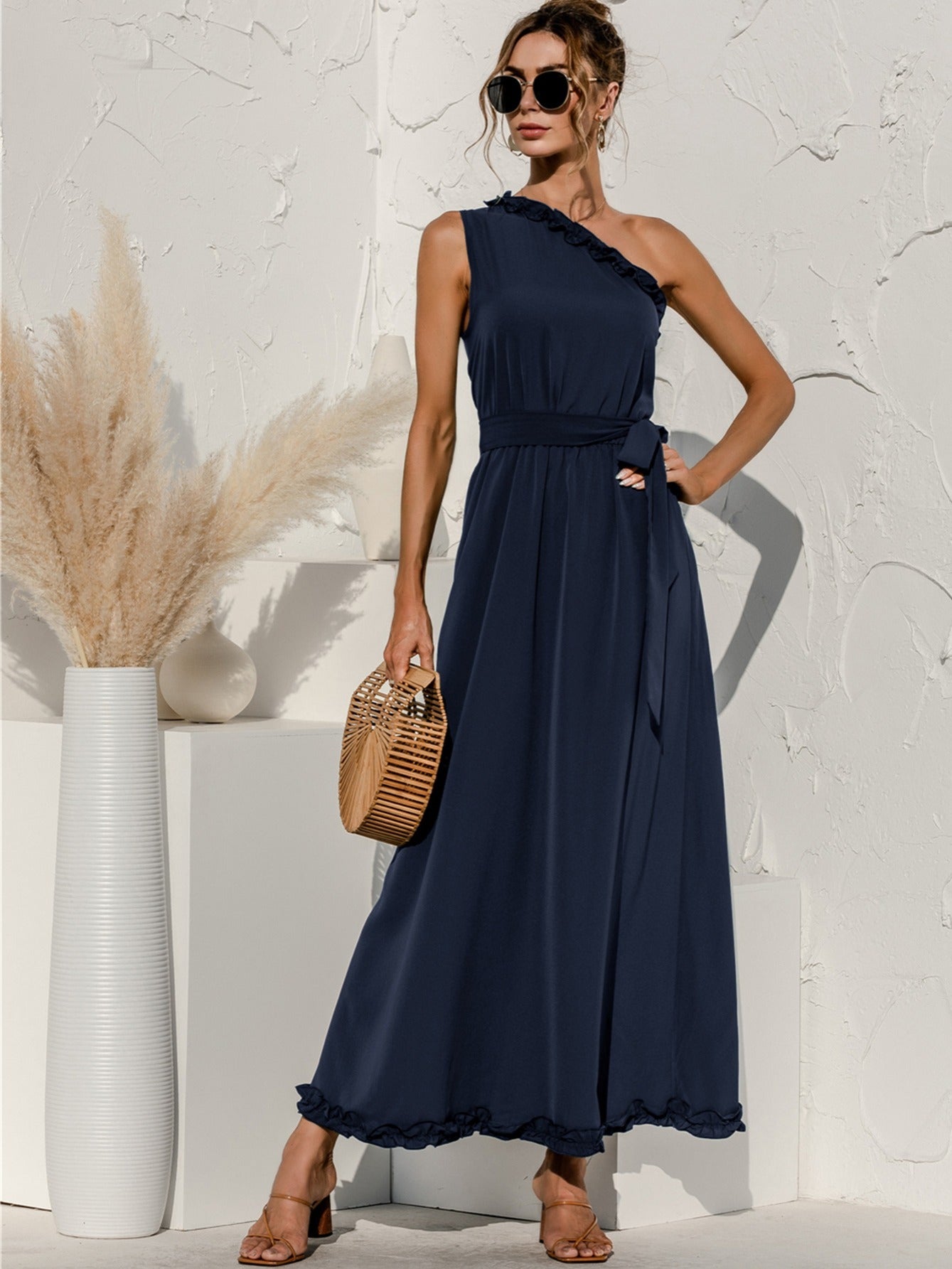 Antmvs Women's Dresses Sexy Summer Women's High Waist Fashion Slim Temperament Maxi Dresses