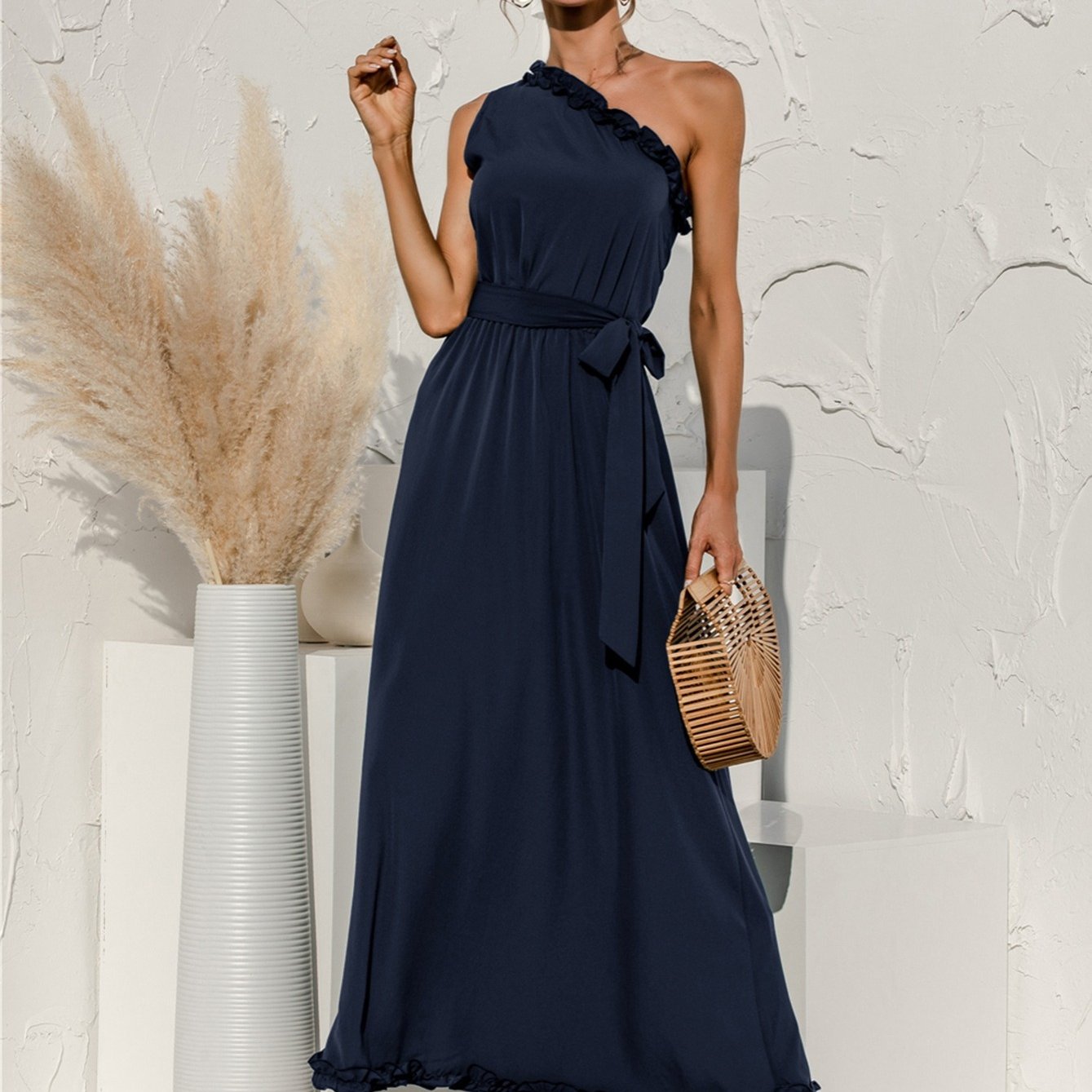 Antmvs Women's Dresses Sexy Summer Women's High Waist Fashion Slim Temperament Maxi Dresses