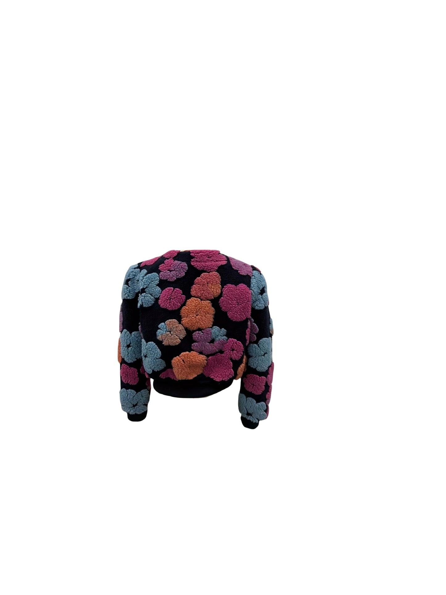Antmvs Floral Pattern Warm Coat, Casual Button Front Long Sleeve Outerwear, Women's Clothing