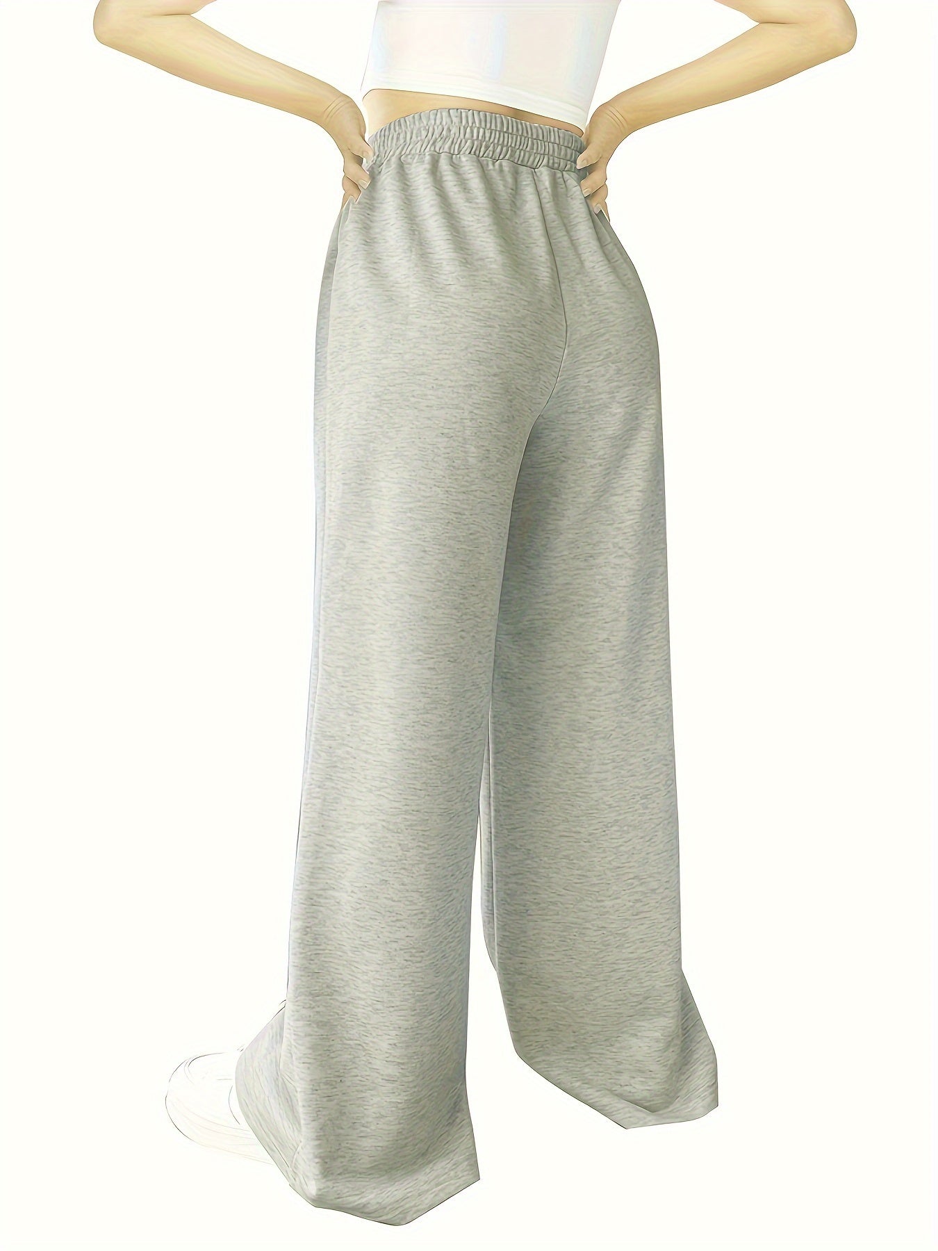 Antmvs Teen Girls Crisscross High Waistband Print Sports Casual Flared Pants, Spring/Fall Clothing