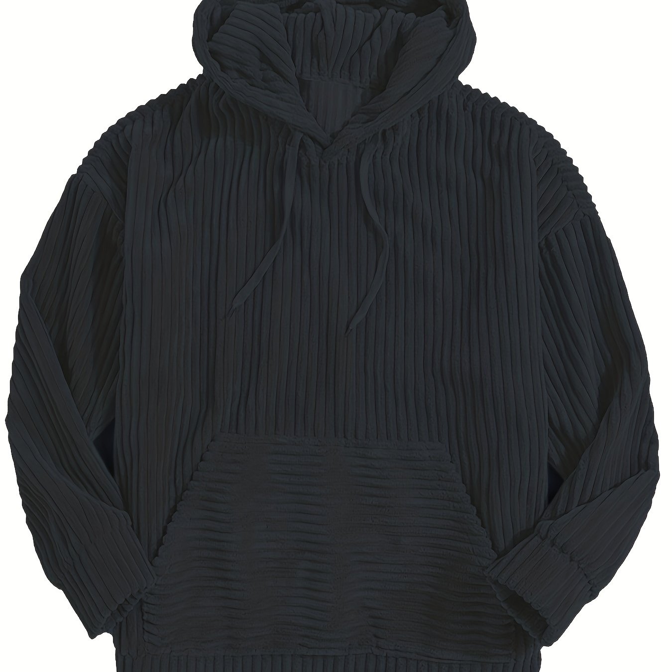 Antmvs Vintage Corduroy Hoodies For Men, Men's Casual Pullover Hooded Sweatshirt With Kangaroo Pocket Streetwear For Winter Fall, As Gifts