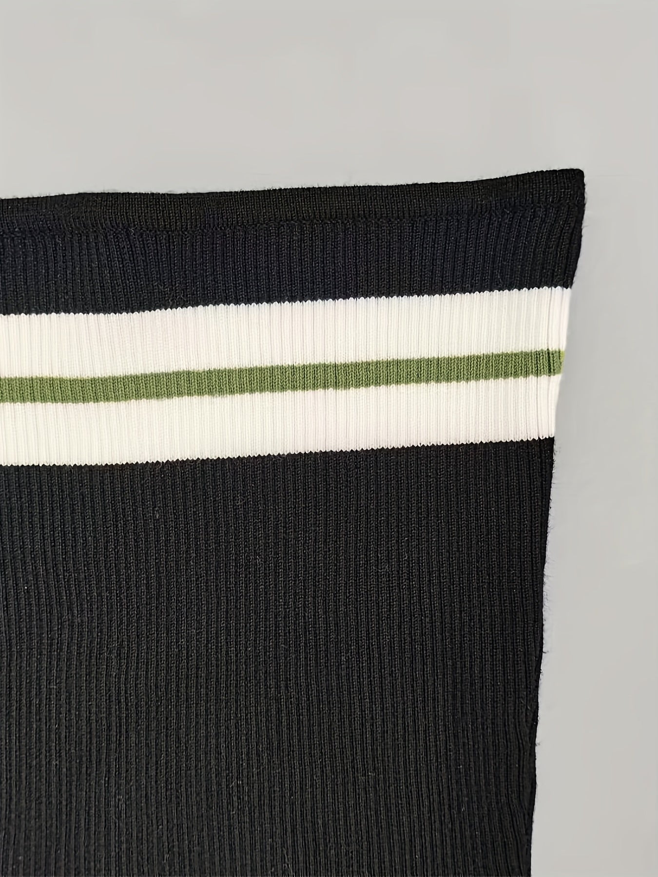 Antmvs Stripe Pattern Knitted Tube Top, Y2K Sleeveless Crop Top For Summer, Women's Clothing