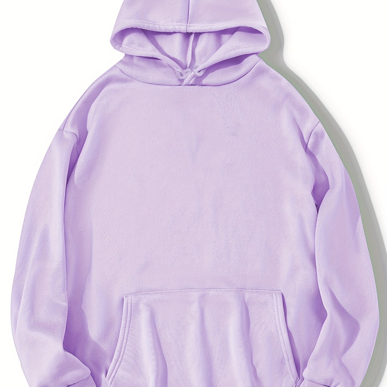 Antmvs Grey Thermal Hoodies, Kangaroo Pocket Casual Sweatshirt For Fall & Winter, Women's Clothing