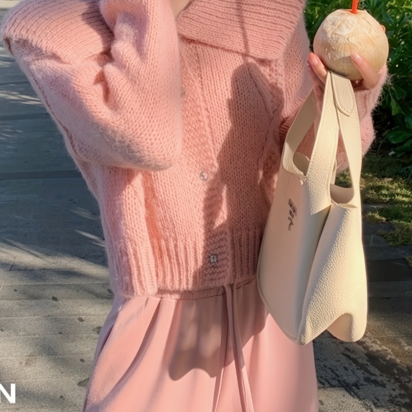Antmvs Solid Shawl Collar Button Up Cardigan, Casual Long Sleeve Sweater For Spring & Fall, Women's Clothing