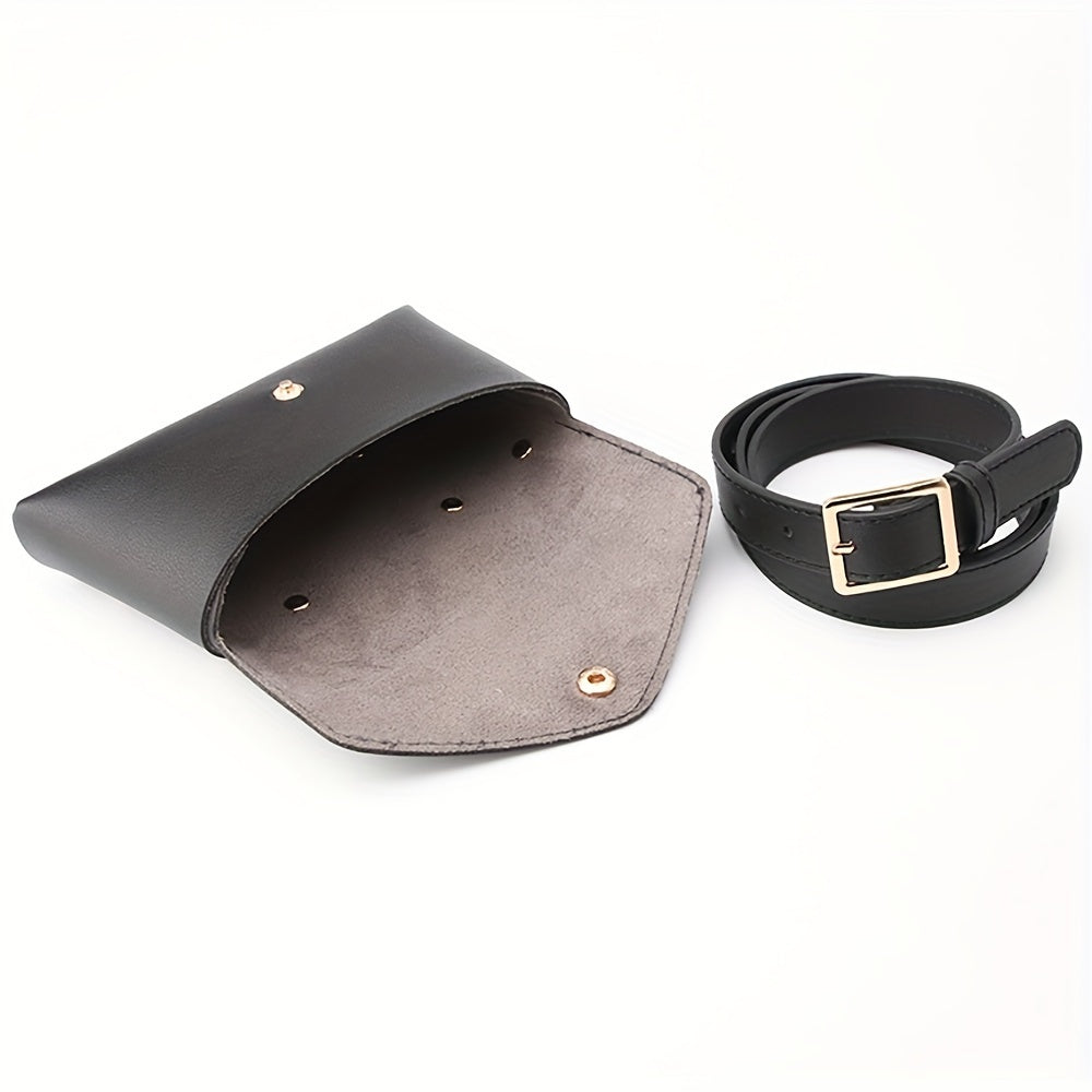 Stylish Waist Bags Women Leather PU Adjustable Waist Bags Waist Bags Wallets Phone Bags Women Work Bags for Sports Hiking Run