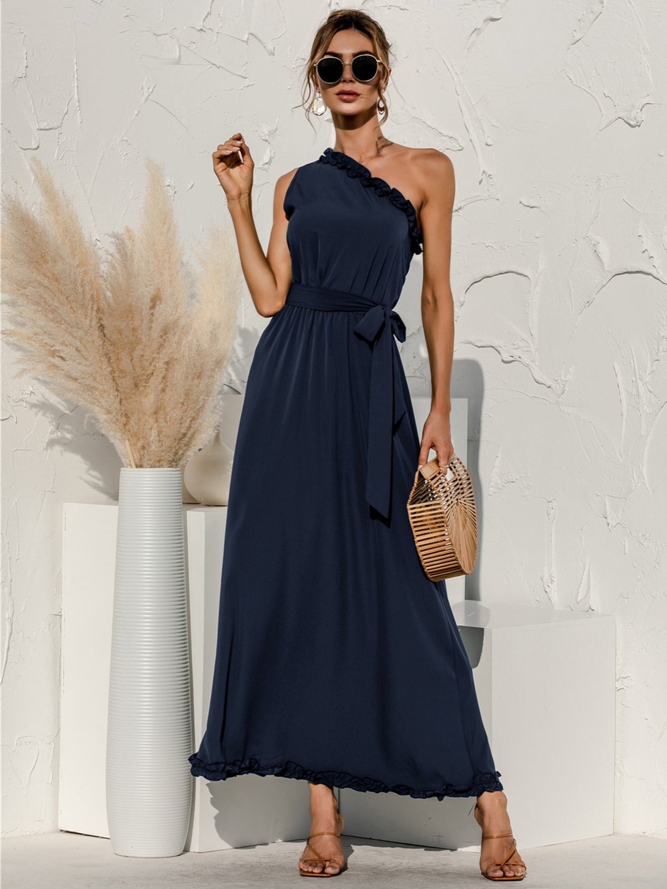 Antmvs Women's Dresses Sexy Summer Women's High Waist Fashion Slim Temperament Maxi Dresses