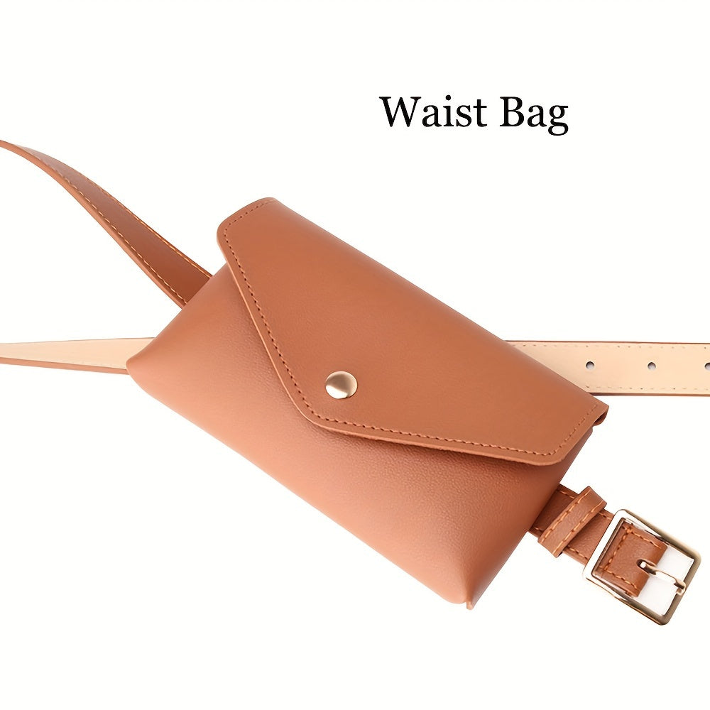Stylish Waist Bags Women Leather PU Adjustable Waist Bags Waist Bags Wallets Phone Bags Women Work Bags for Sports Hiking Run