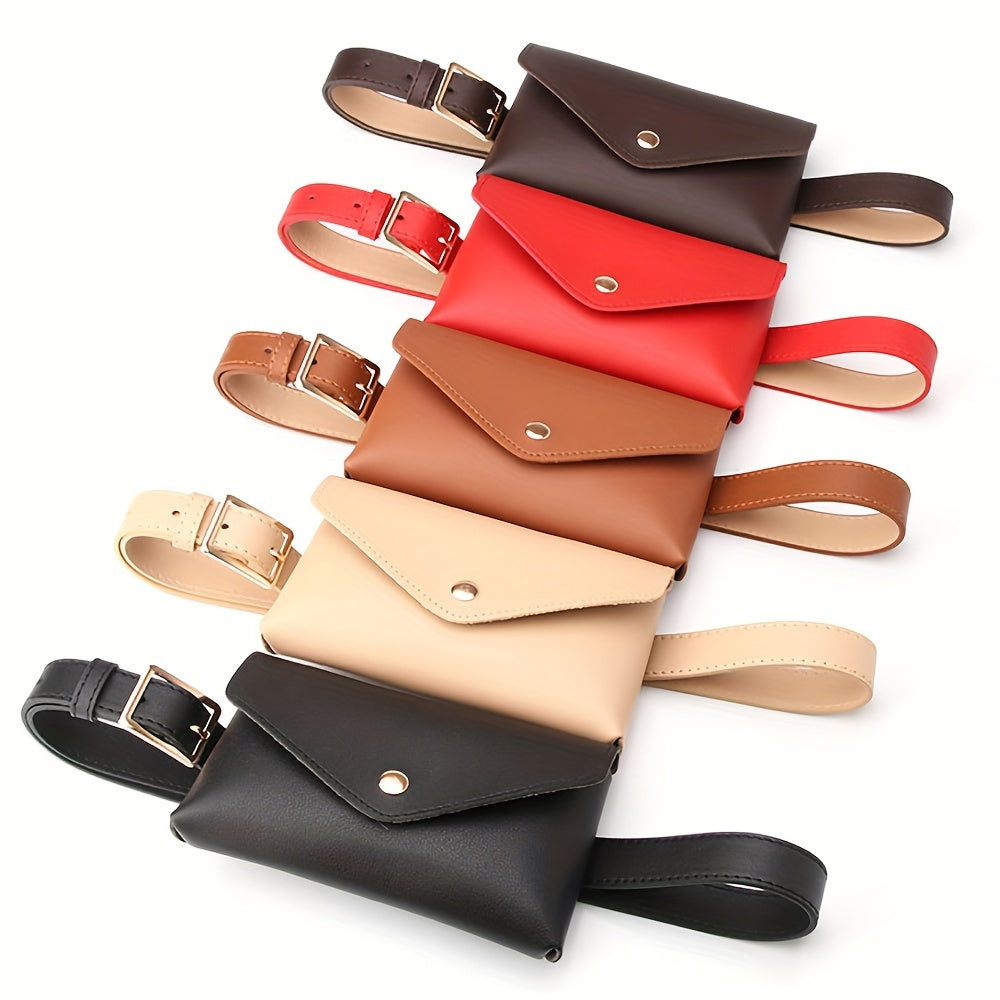 Stylish Waist Bags Women Leather PU Adjustable Waist Bags Waist Bags Wallets Phone Bags Women Work Bags for Sports Hiking Run