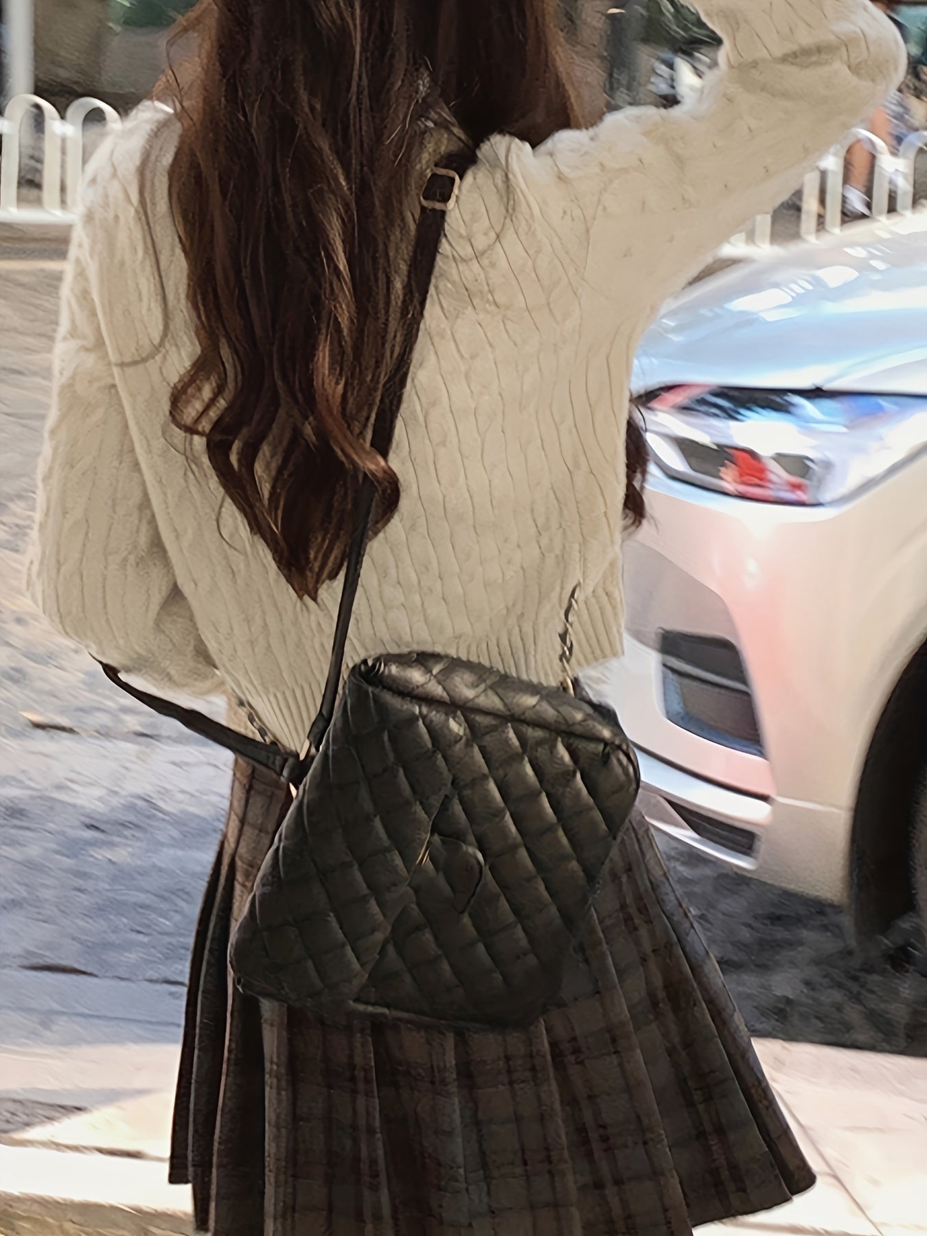 Antmvs Solid Button Up Cable Knit Cardigan, Elegant Crew Neck Long Sleeve Sweater For Spring & Fall, Women's Clothing