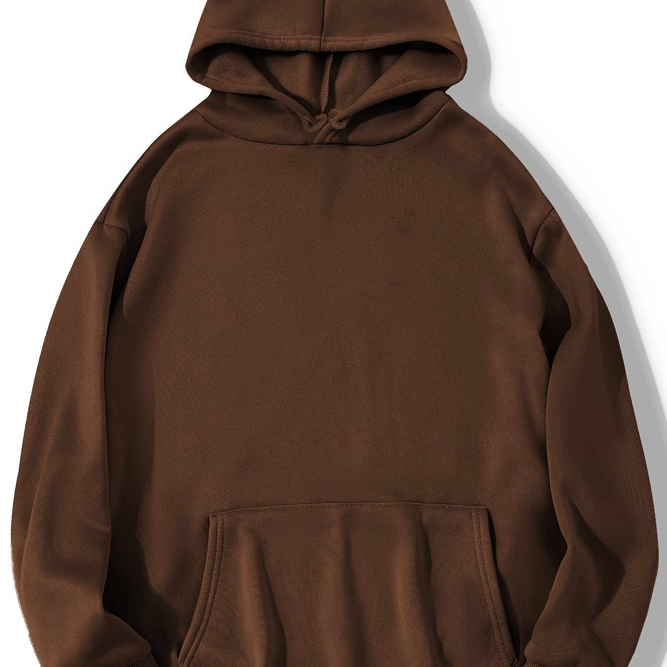 Antmvs Grey Thermal Hoodies, Kangaroo Pocket Casual Sweatshirt For Fall & Winter, Women's Clothing