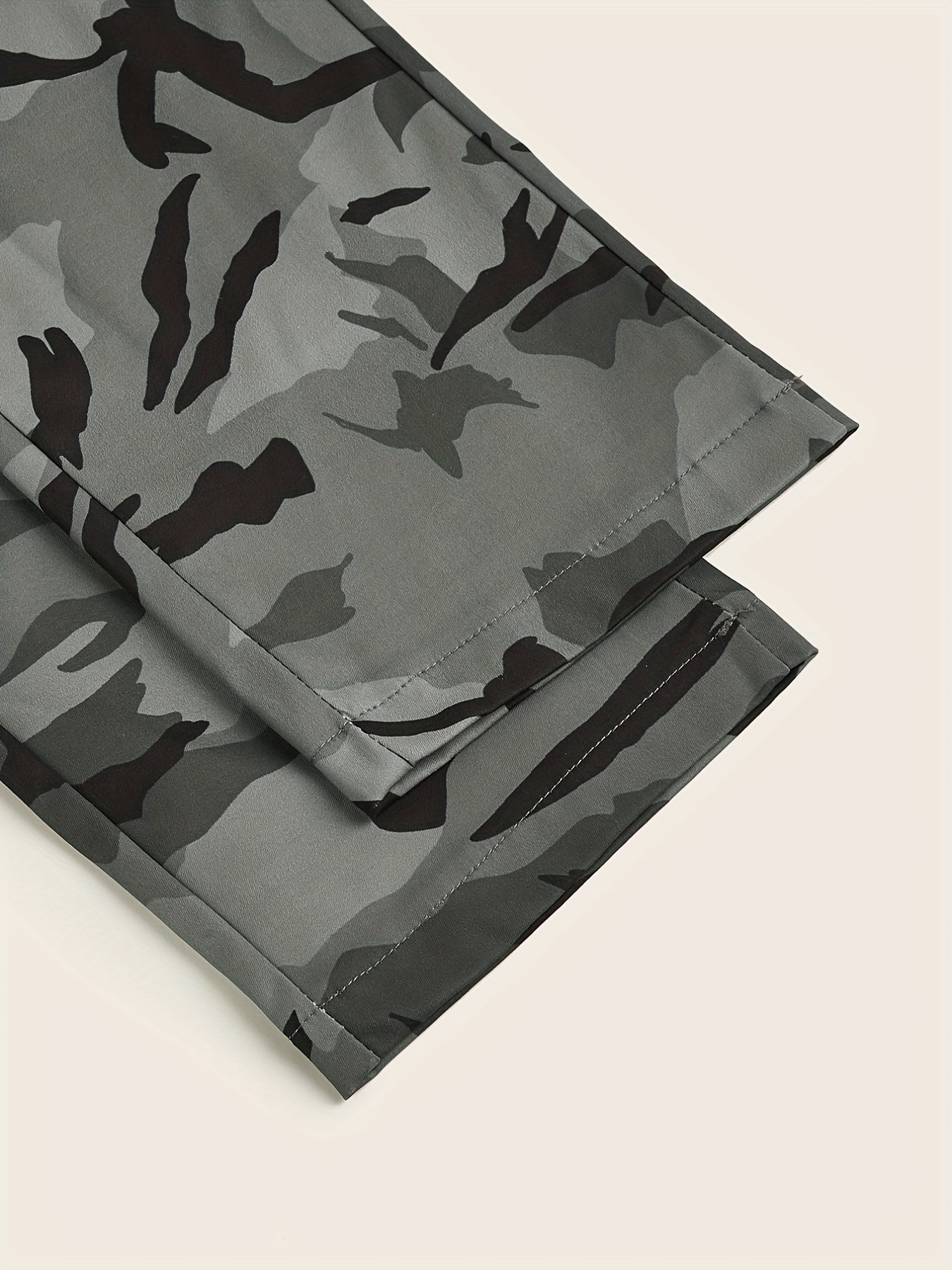 Antmvs Camo Print Cargo Pants, Casual Long Length Versatile Pants With Pockets, Women's Clothing