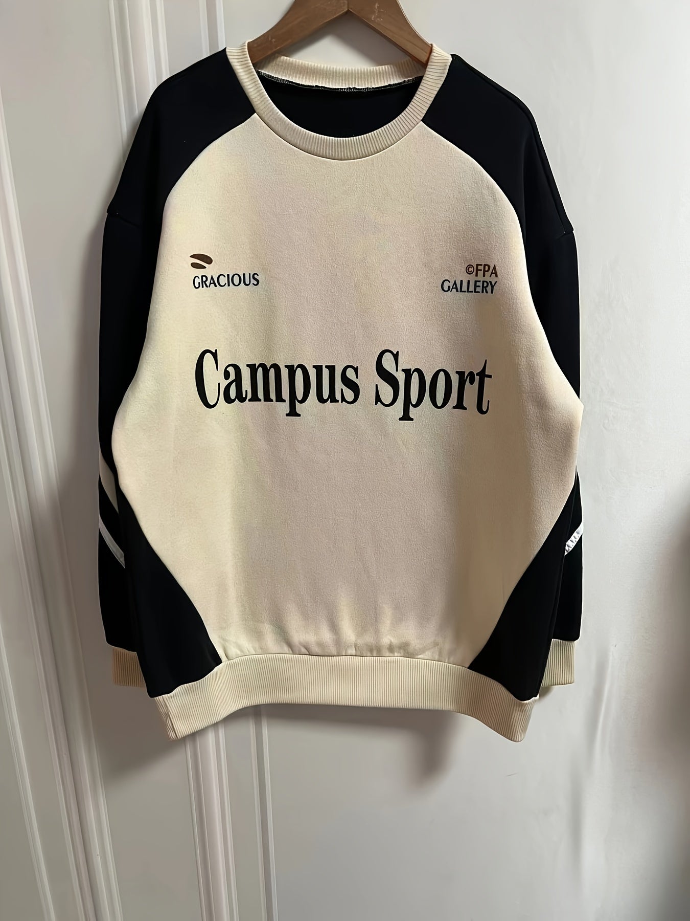 Antmvs Y2K Streetwear Sweatshirt, Casual Raglan Sleeve Crew Neck Sweatshirt For Fall & Winter, Women's Clothing
