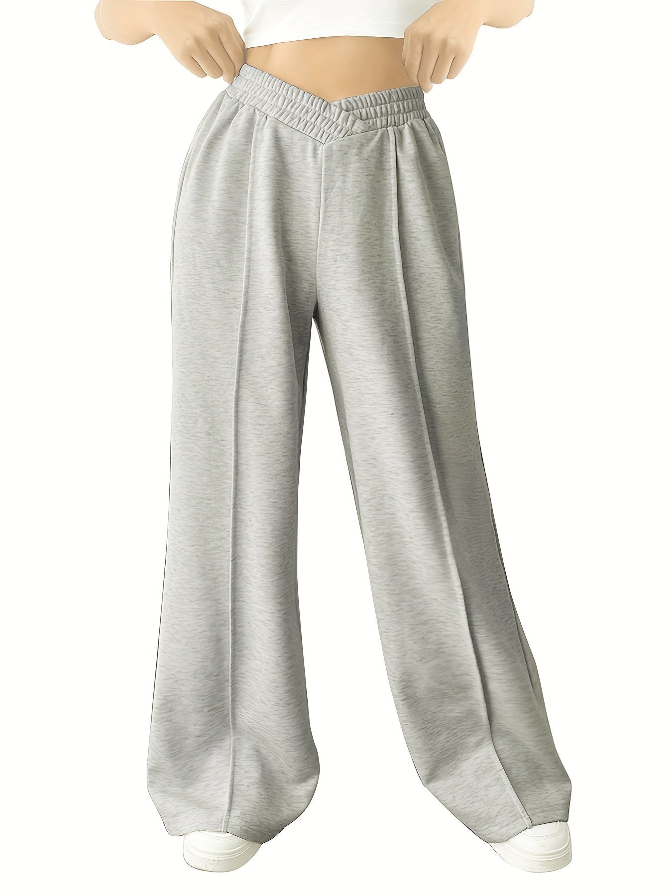 Antmvs Teen Girls Crisscross High Waistband Print Sports Casual Flared Pants, Spring/Fall Clothing