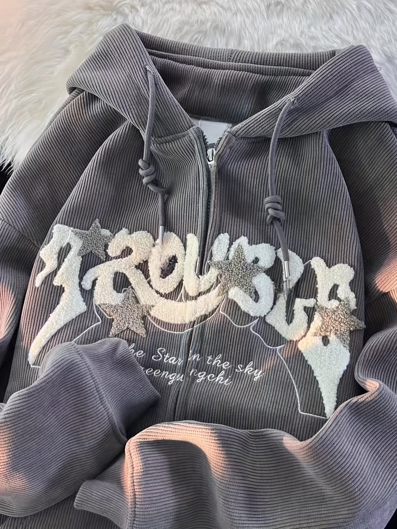 Antmvs Zip Front Drawstring Hoodie, Casual Long Sleeve Hoodie For Spring & Fall, Women's Clothing