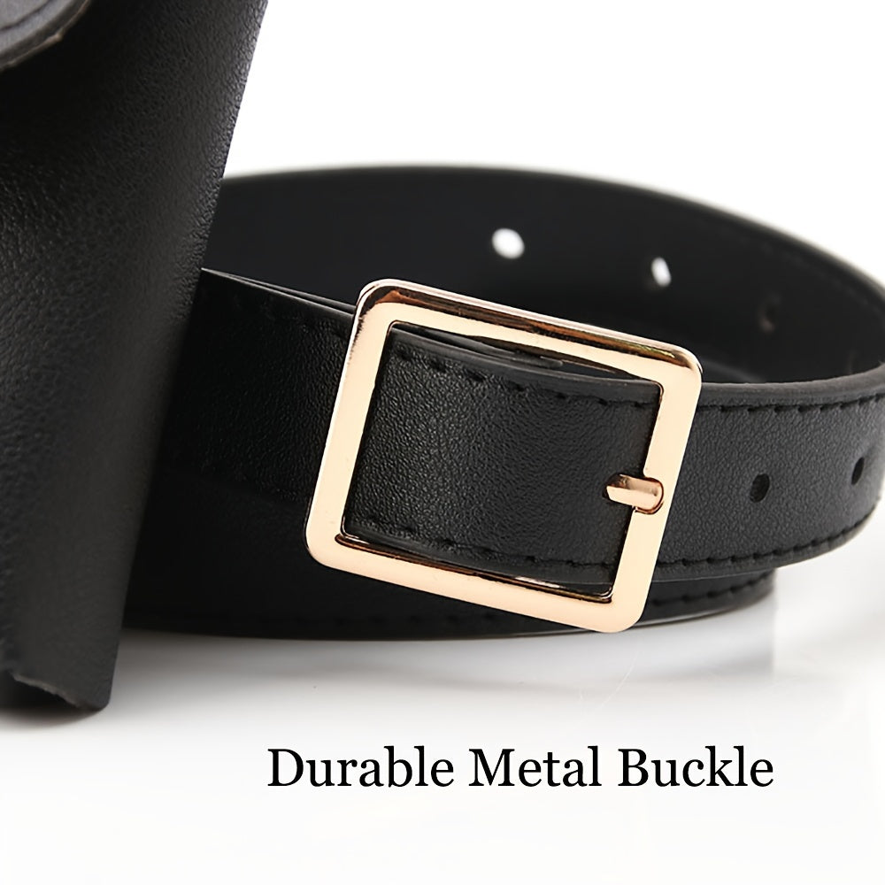 Stylish Waist Bags Women Leather PU Adjustable Waist Bags Waist Bags Wallets Phone Bags Women Work Bags for Sports Hiking Run