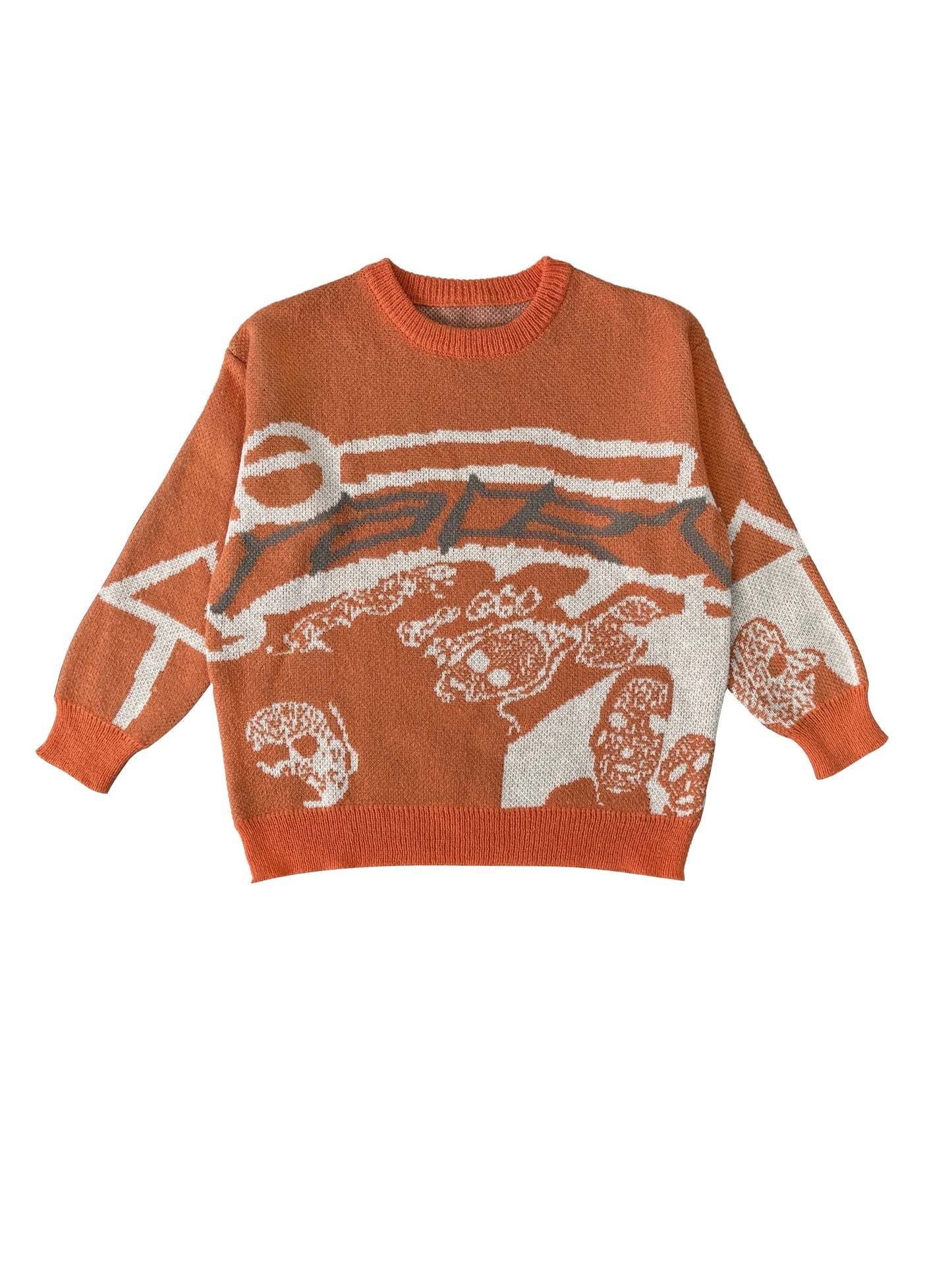 Antmvs Y2K Long Sleeve Sweater, Loose Casual Sweater For Spring & Fall, Women's Clothing