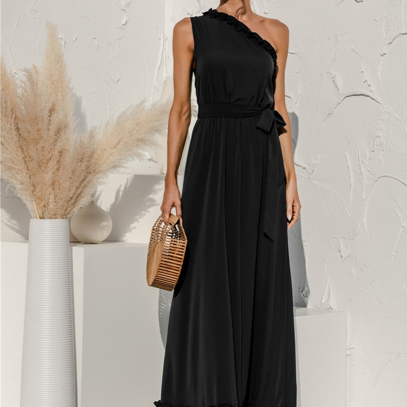 Antmvs Women's Dresses Sexy Summer Women's High Waist Fashion Slim Temperament Maxi Dresses