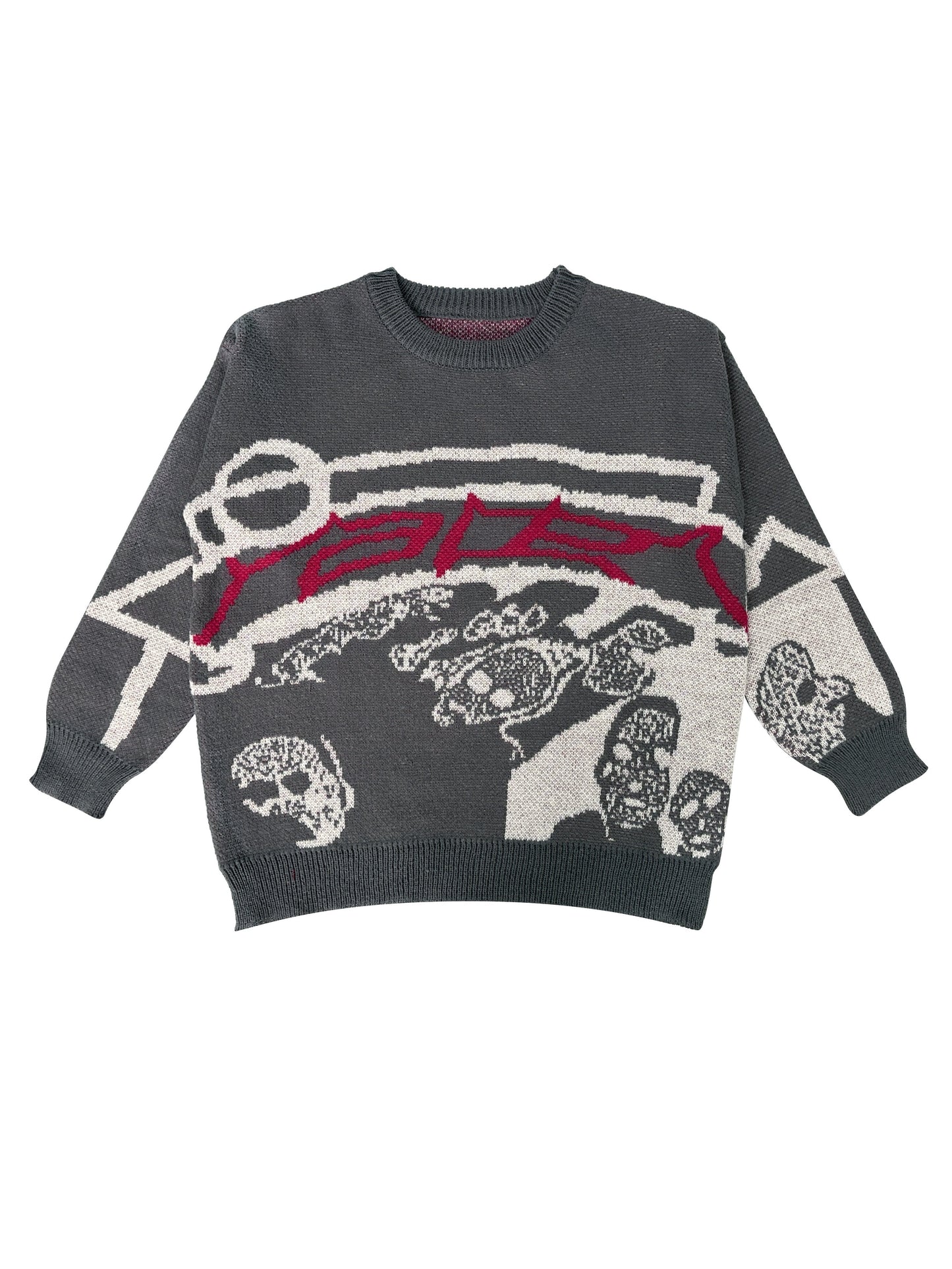 Antmvs Y2K Long Sleeve Sweater, Loose Casual Sweater For Spring & Fall, Women's Clothing