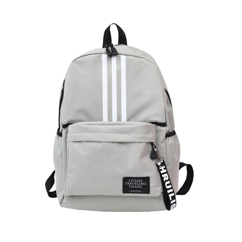 Cross-Border New Arrival Men's Backpack Simple Couple Backpack Large Capacity Casual Student Schoolbag Campus Travel Trendy Brand Bag