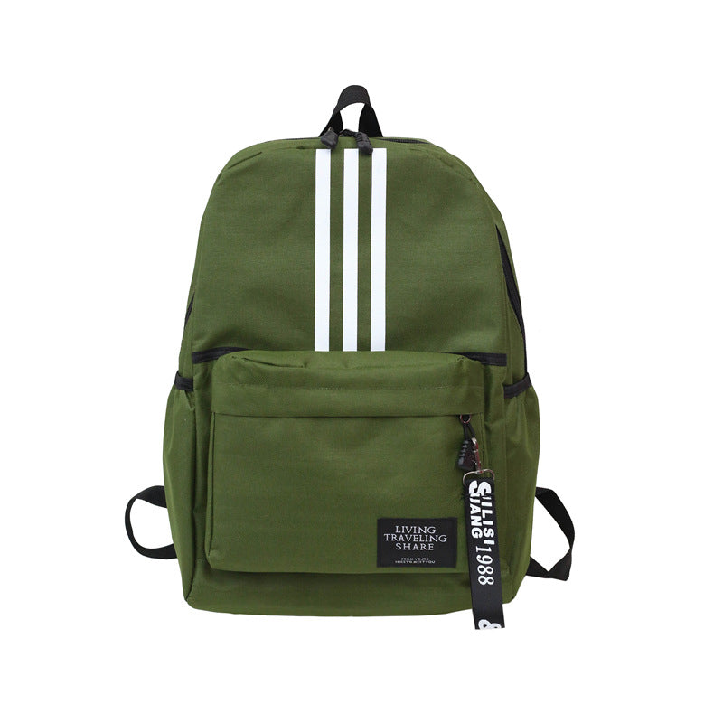 Cross-Border New Arrival Men's Backpack Simple Couple Backpack Large Capacity Casual Student Schoolbag Campus Travel Trendy Brand Bag