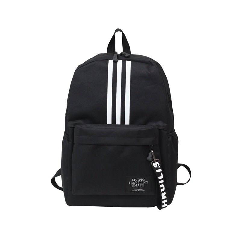 Cross-Border New Arrival Men's Backpack Simple Couple Backpack Large Capacity Casual Student Schoolbag Campus Travel Trendy Brand Bag