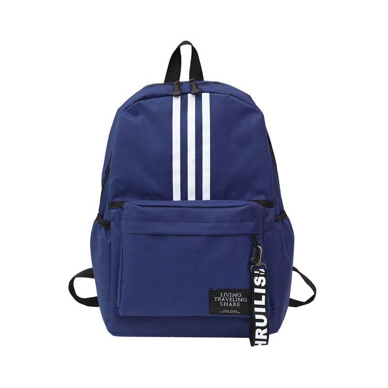 Cross-Border New Arrival Men's Backpack Simple Couple Backpack Large Capacity Casual Student Schoolbag Campus Travel Trendy Brand Bag