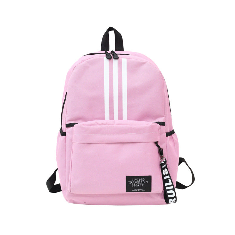 Cross-Border New Arrival Men's Backpack Simple Couple Backpack Large Capacity Casual Student Schoolbag Campus Travel Trendy Brand Bag
