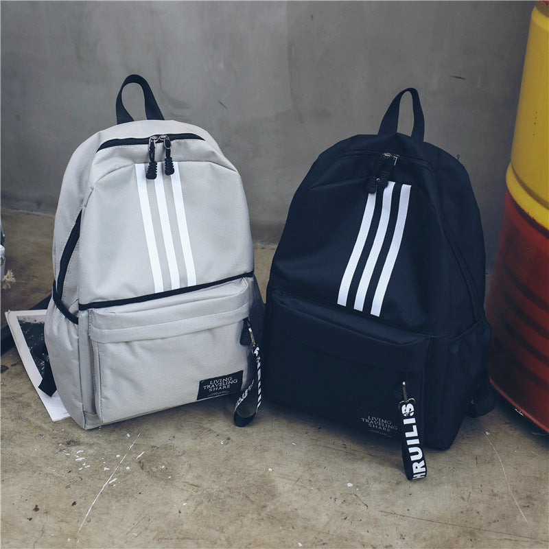 Cross-Border New Arrival Men's Backpack Simple Couple Backpack Large Capacity Casual Student Schoolbag Campus Travel Trendy Brand Bag