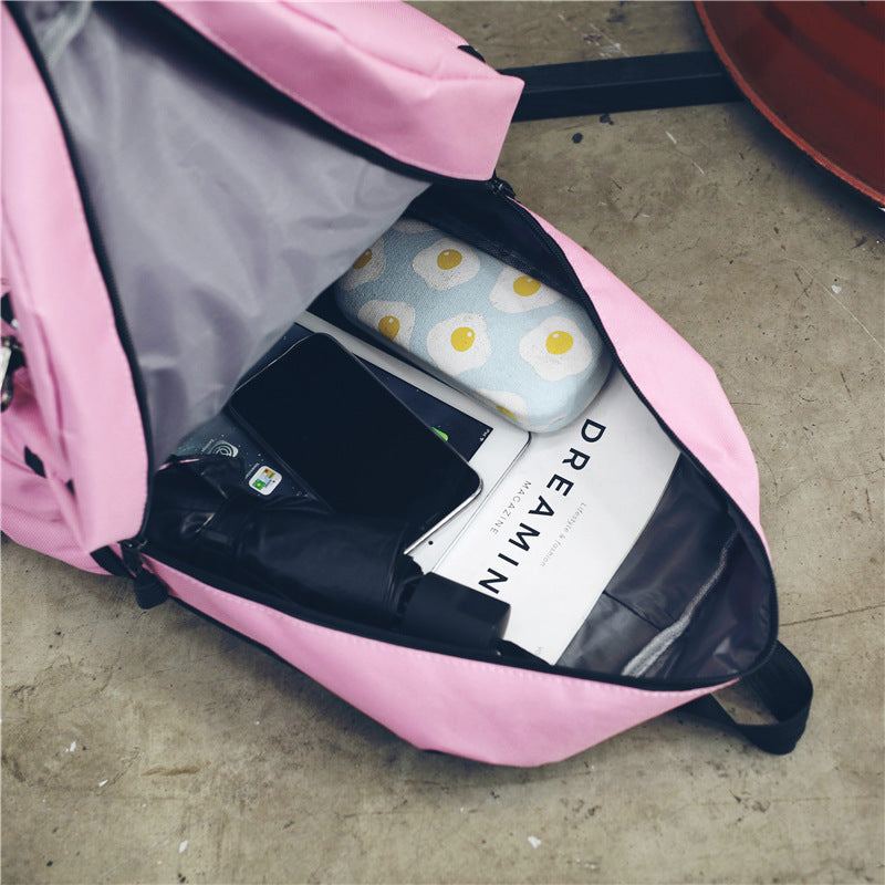 Cross-Border New Arrival Men's Backpack Simple Couple Backpack Large Capacity Casual Student Schoolbag Campus Travel Trendy Brand Bag