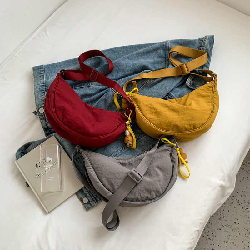 ANRMVS UJIA Dumpling Bag Crossbody Bag Cash Fashion Trend Underarm Bag Shoulder Bag Nylon Cloth Internet Hot