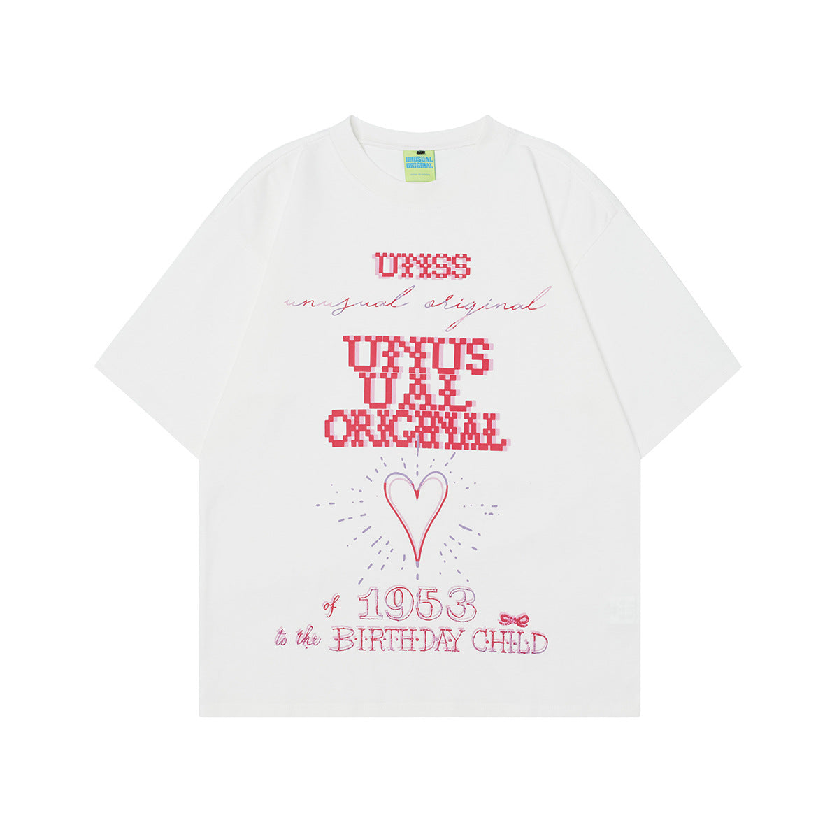 2025 T1075 2025n Street Tide 2025 Summer Vintage Couple 3D Element Logo Letter Design Men's Loose Short Sleeve T-Shirt