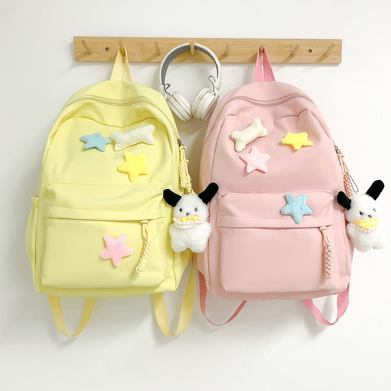 New Preppy Style Backpack Lightweight Backpack Small Size Schoolbag Girls Student Minimalist All-Matching Girlish Backpack