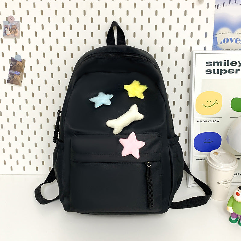 New Preppy Style Backpack Lightweight Backpack Small Size Schoolbag Girls Student Minimalist All-Matching Girlish Backpack