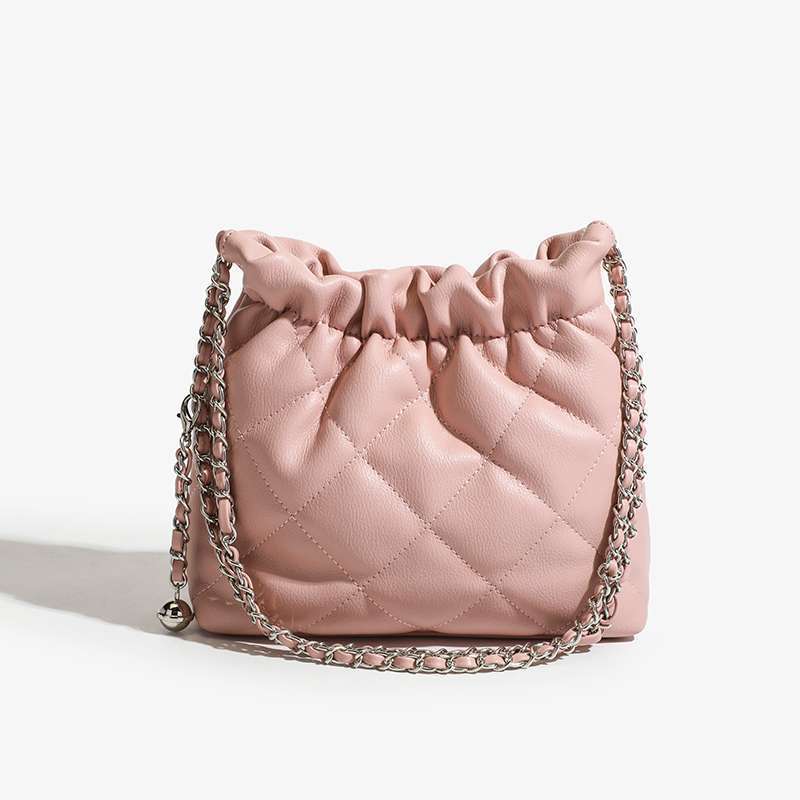 ANTMVS 2025 Niche high-end diamond garbage bag, small fragrant wind chain bag, bucket bag, wrinkled underarm small bag, chain messenger bag.
