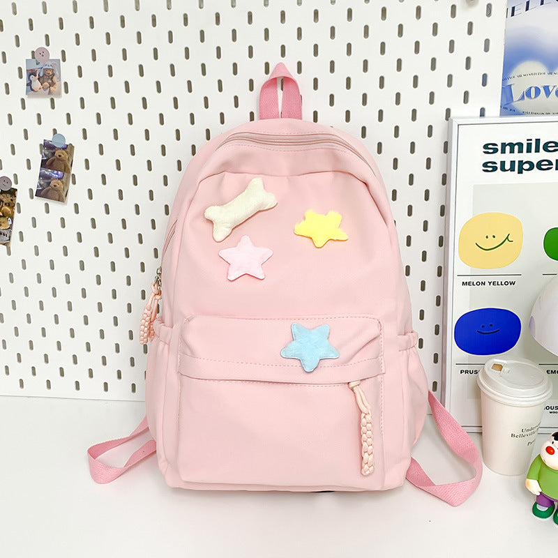 New Preppy Style Backpack Lightweight Backpack Small Size Schoolbag Girls Student Minimalist All-Matching Girlish Backpack