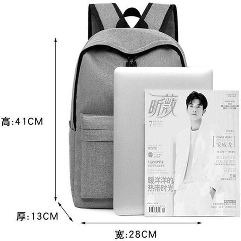 Cross-Border Large Capacity Casual Simple Oxford Cloth Backpack Korean Style Backpack Middle School Student Travel Laptop Bag