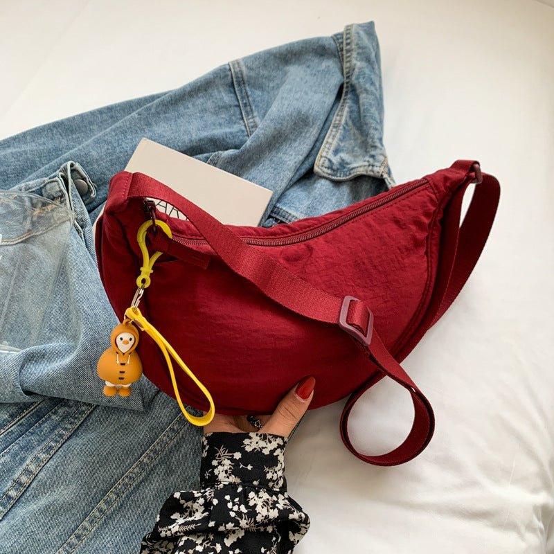 ANRMVS UJIA Dumpling Bag Crossbody Bag Cash Fashion Trend Underarm Bag Shoulder Bag Nylon Cloth Internet Hot