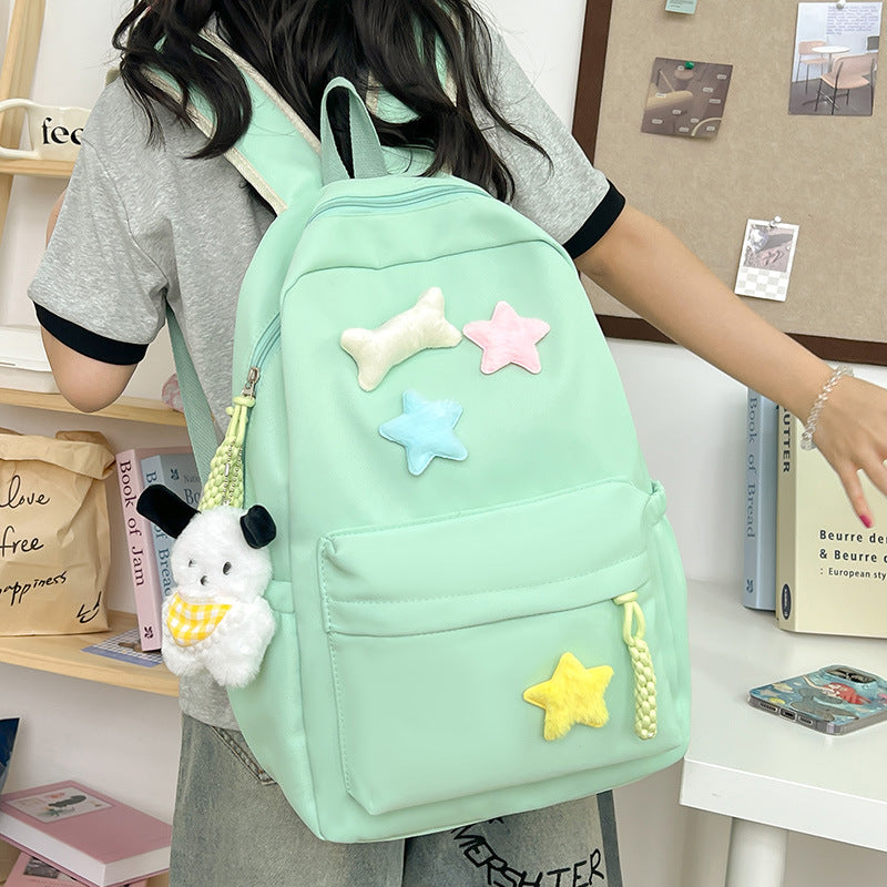 New Preppy Style Backpack Lightweight Backpack Small Size Schoolbag Girls Student Minimalist All-Matching Girlish Backpack