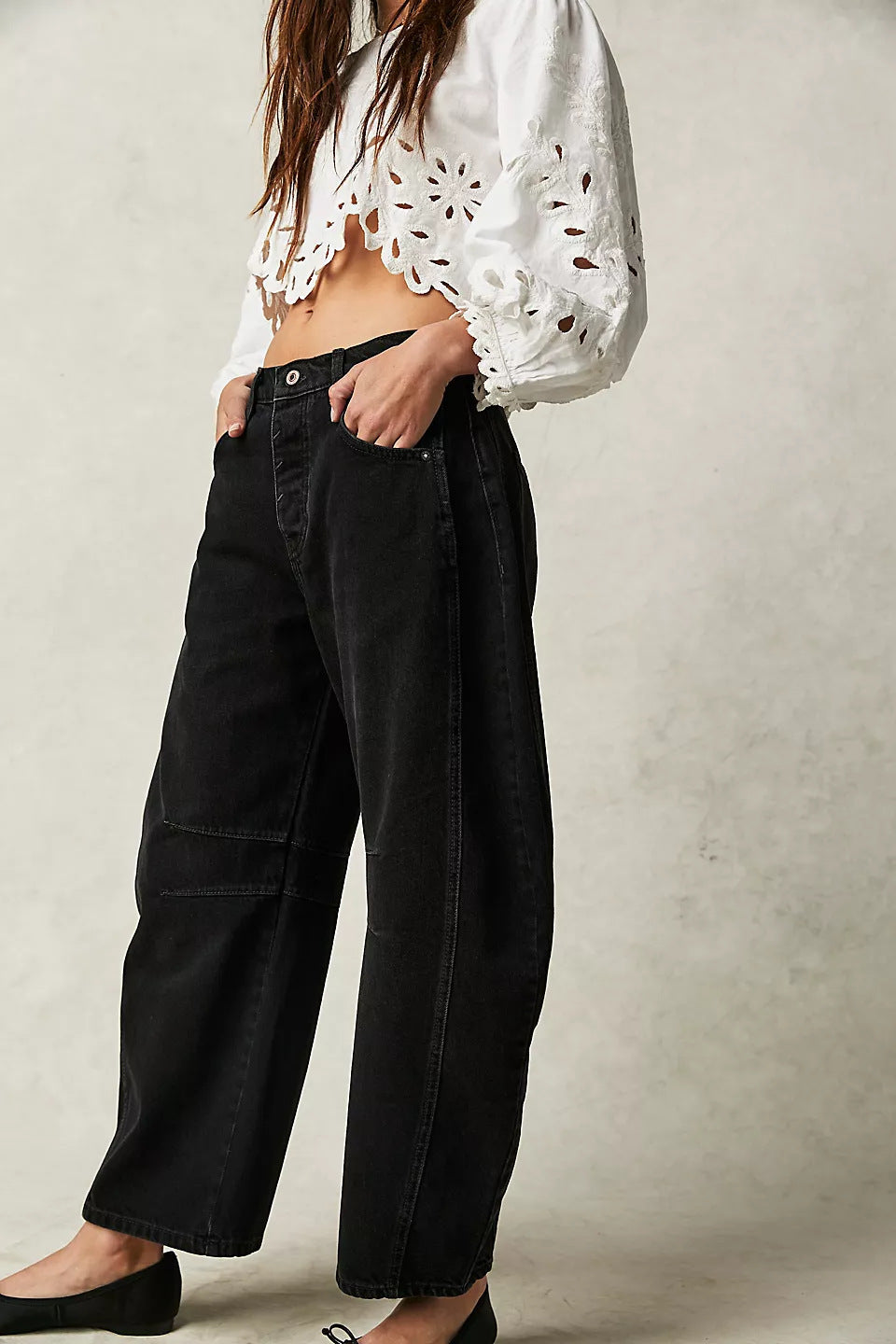 2025 New Best Seller in Europe and America Fashion Casual Wide Leg Loose Jeans Women's Mid-Low Waist Washed Denim
