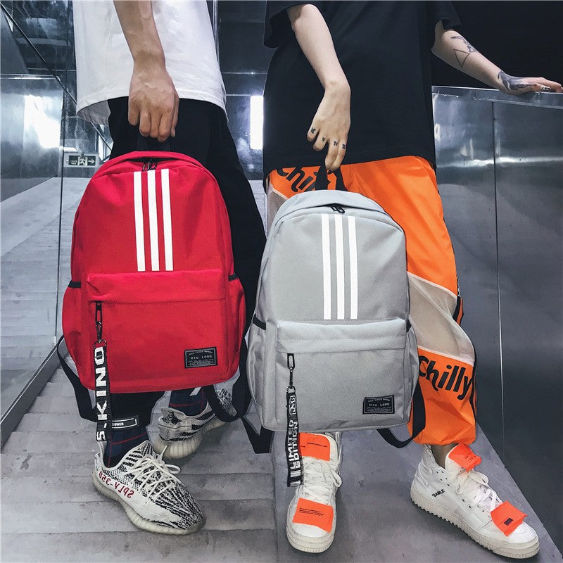 Cross-Border New Arrival Men's Backpack Simple Couple Backpack Large Capacity Casual Student Schoolbag Campus Travel Trendy Brand Bag