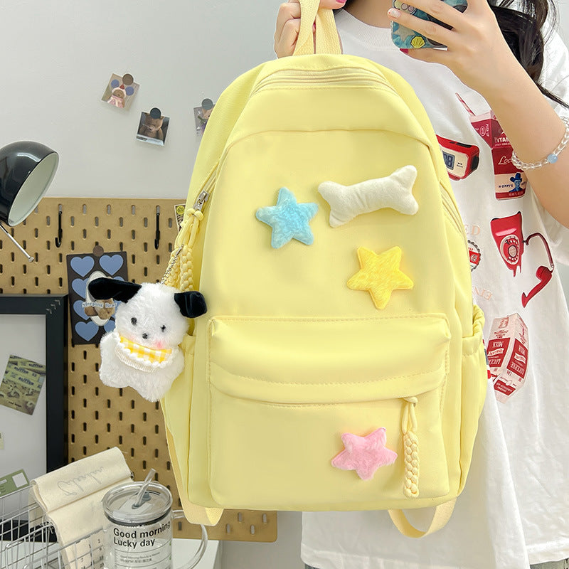 New Preppy Style Backpack Lightweight Backpack Small Size Schoolbag Girls Student Minimalist All-Matching Girlish Backpack