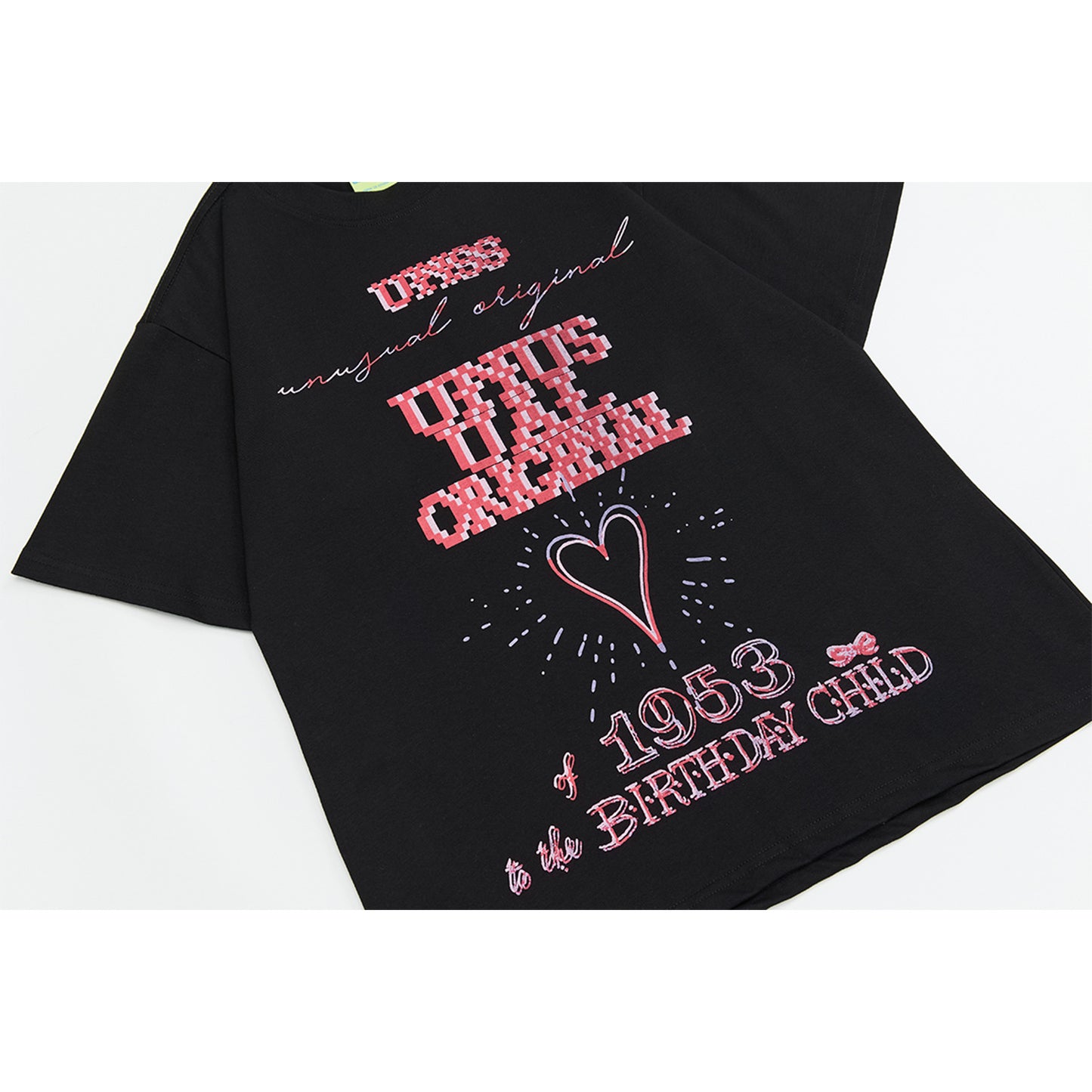 2025 T1075 2025n Street Tide 2025 Summer Vintage Couple 3D Element Logo Letter Design Men's Loose Short Sleeve T-Shirt