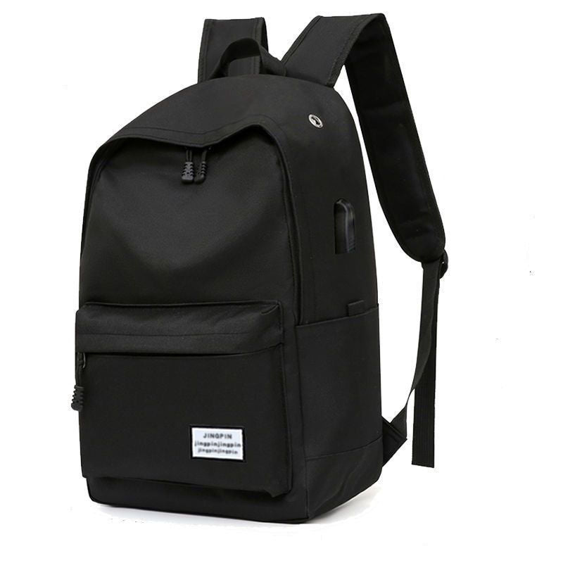 Cross-Border Large Capacity Casual Simple Oxford Cloth Backpack Korean Style Backpack Middle School Student Travel Laptop Bag