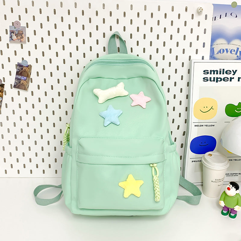 New Preppy Style Backpack Lightweight Backpack Small Size Schoolbag Girls Student Minimalist All-Matching Girlish Backpack