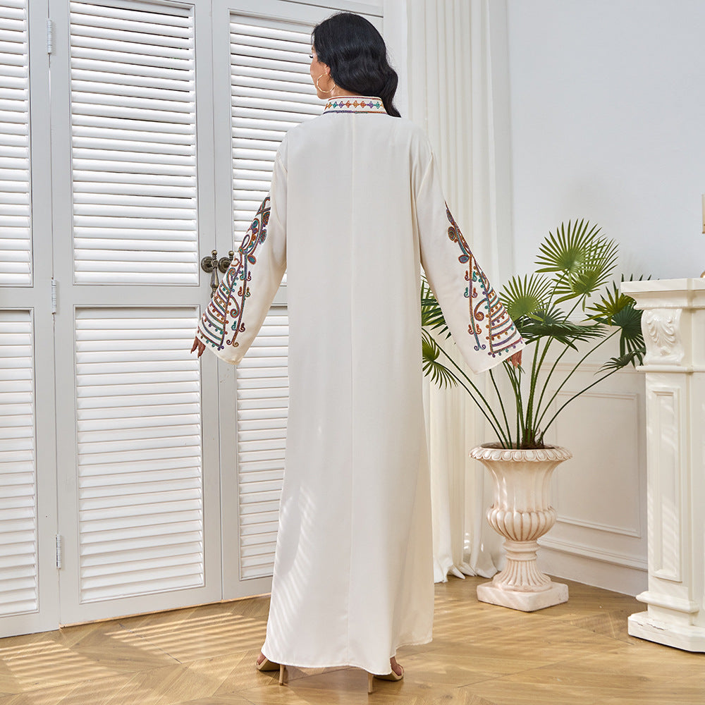 2025 MT232 Muslim Women's Robe Summer ins New Dubai Travel Banquet Fashion Dress Rope Embroidered Dress