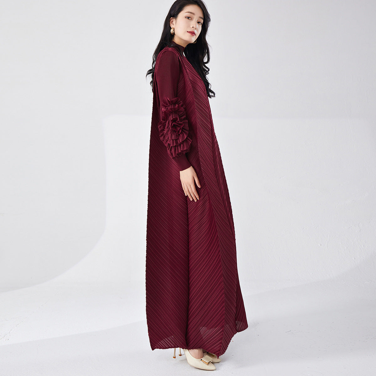 2025 Hot trade Middle East long dress temperament elegant party dress skirt high sense loose large size fashion dress