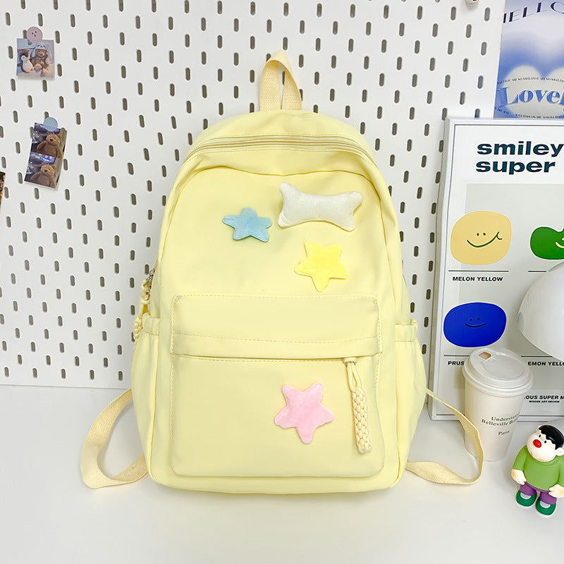 New Preppy Style Backpack Lightweight Backpack Small Size Schoolbag Girls Student Minimalist All-Matching Girlish Backpack