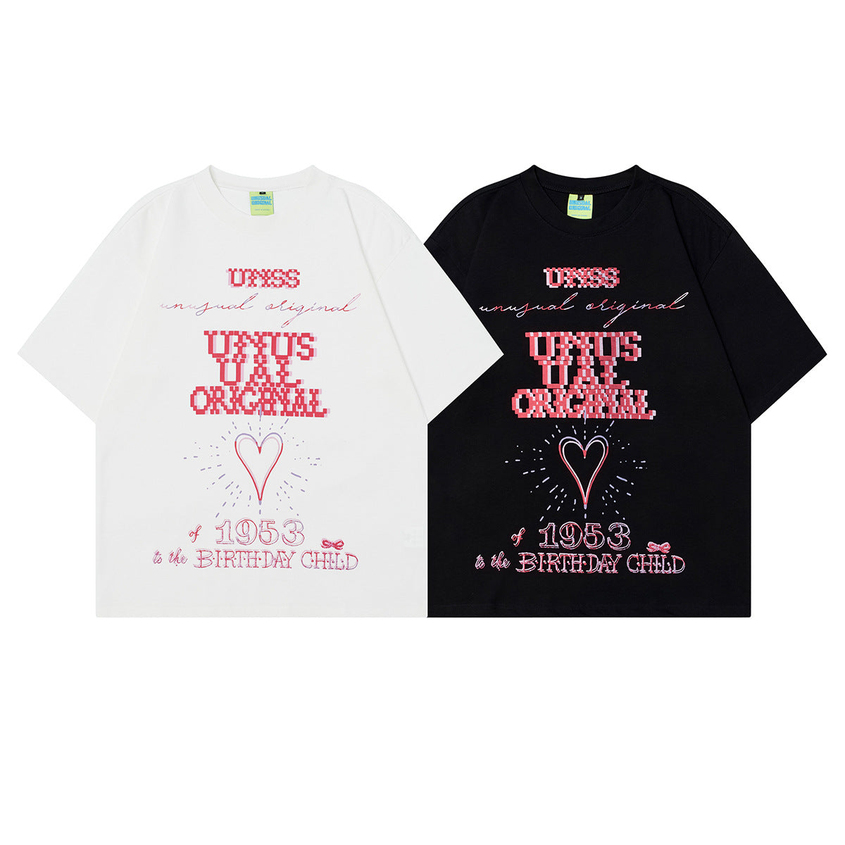 2025 T1075 2025n Street Tide 2025 Summer Vintage Couple 3D Element Logo Letter Design Men's Loose Short Sleeve T-Shirt